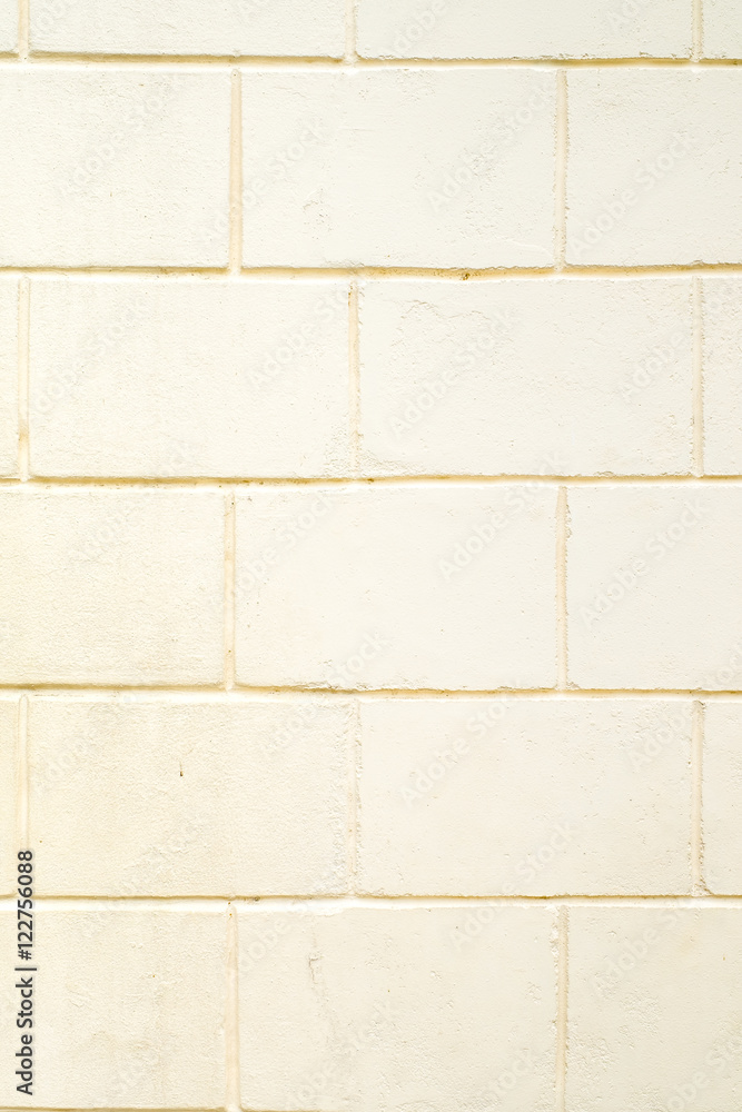 Naklejka premium close up grunge white brick wall texture background