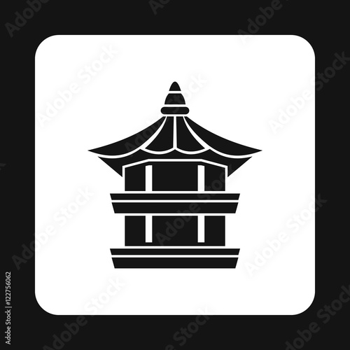 Temple icon in simple style isolated on white background. Religion symbol vector illustration © ylivdesign
