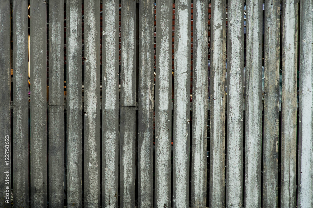 Aged Weathered Wooden Fence in a City Centre Aged Weathered Wooden Fence in a City Centre