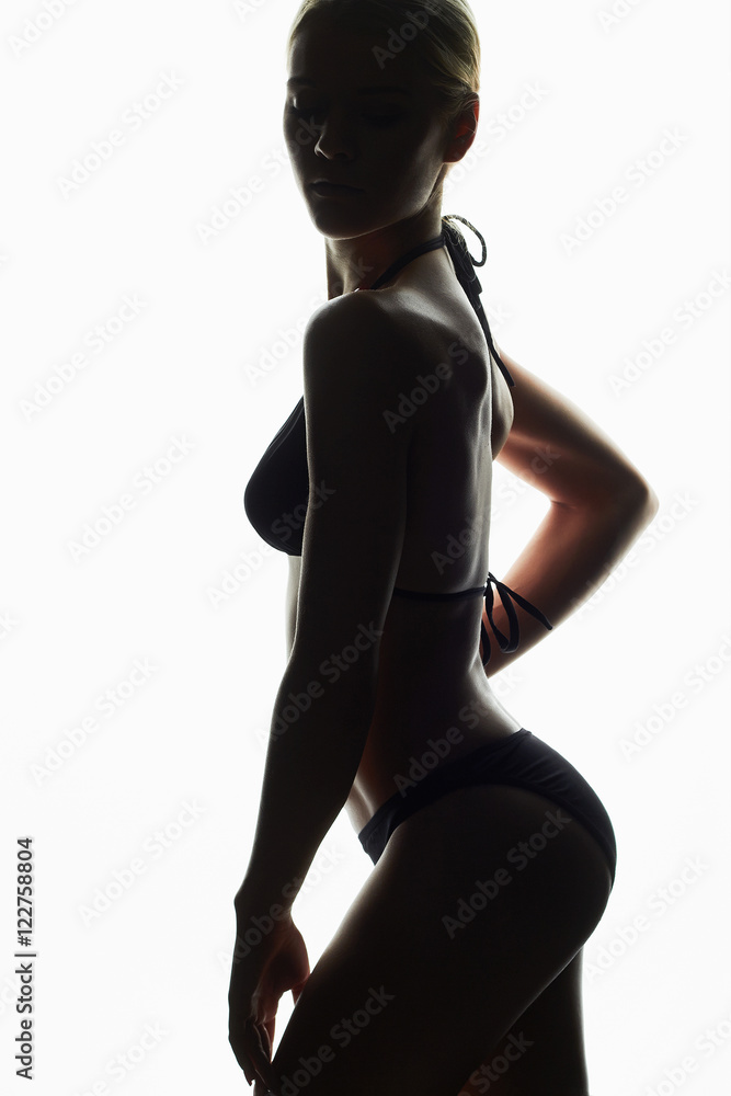 Fototapeta premium young woman in bikini.girl with a sports body.diet