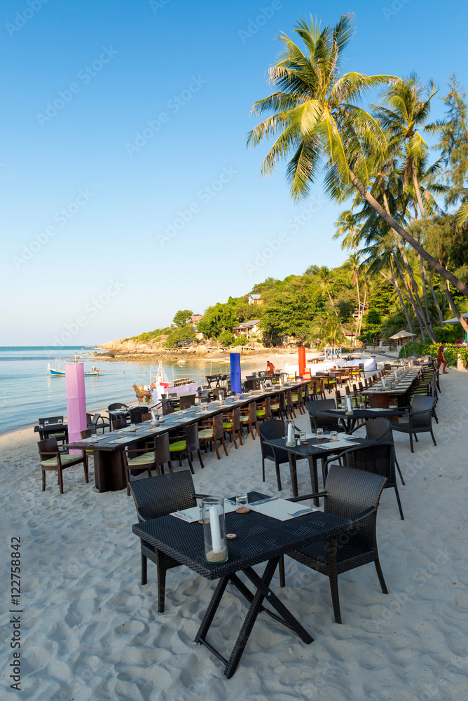 Beach Restaurant at the Koh Samui island in Thailand
