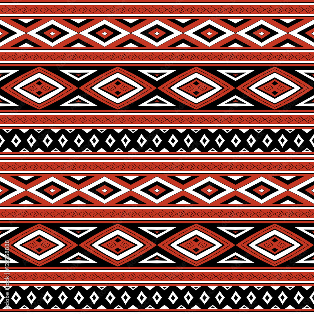 Tribal pattern vector seamless. Peruvian print with quechua traditional