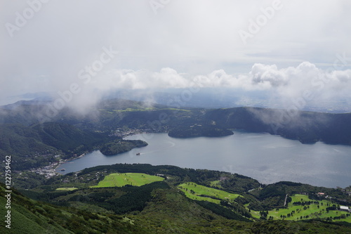 箱根駒ヶ岳からの景色 風景 富士山 芦ノ湖 日本