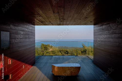 Viewing Platform overlooking Toyama Bay, Japan photo