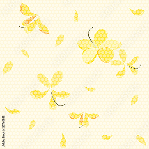 Yellow flower seamless pattern background no.7