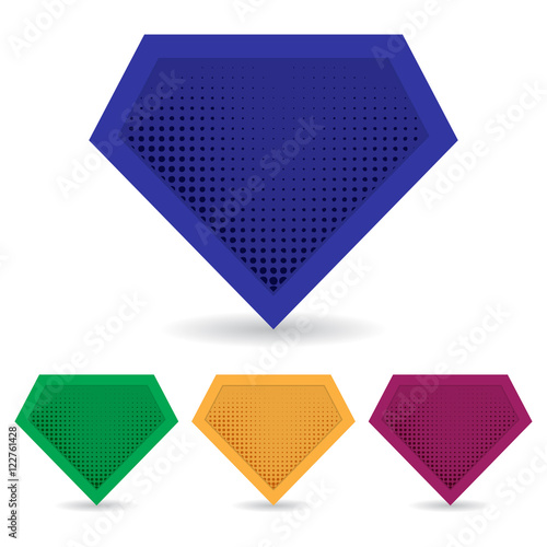 Set of superhero logo template. Vector, isolated, eps10.