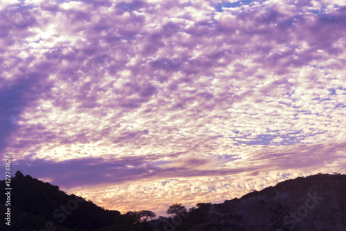 bright sunset sky background. Guatemala