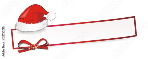 weichnachtlicher Banner mit Weihnachtsmütze