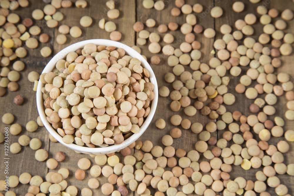 Beans lentils in bowl - Lens culinaris Beans lentils in bowl - Lens culinaris