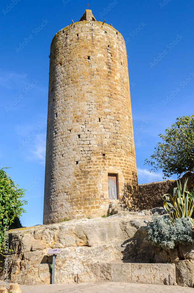 Romanesque tower in Pals, Spain