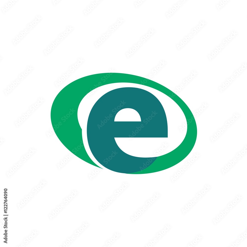 e letter initial in oval logo design e letter initial in oval logo design