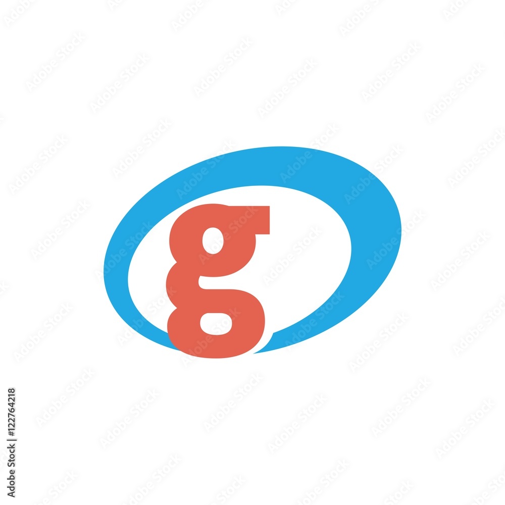 g letter initial in oval logo design g letter initial in oval logo design