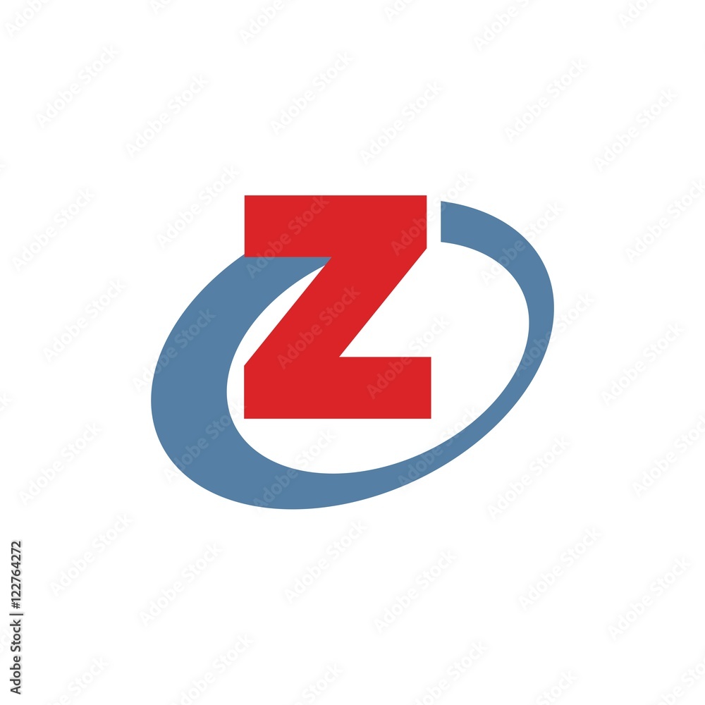 Z letter initial in oval logo design Z letter initial in oval logo design