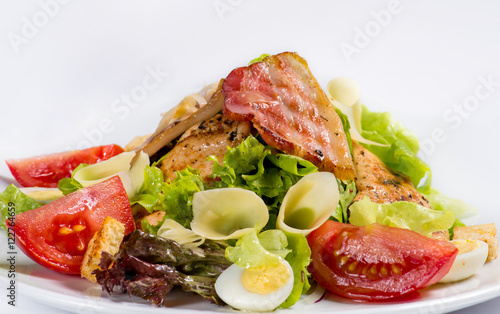 salad plate on a white background for the menu