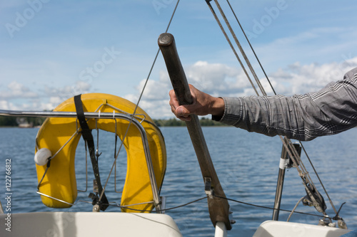 Skipper navigating