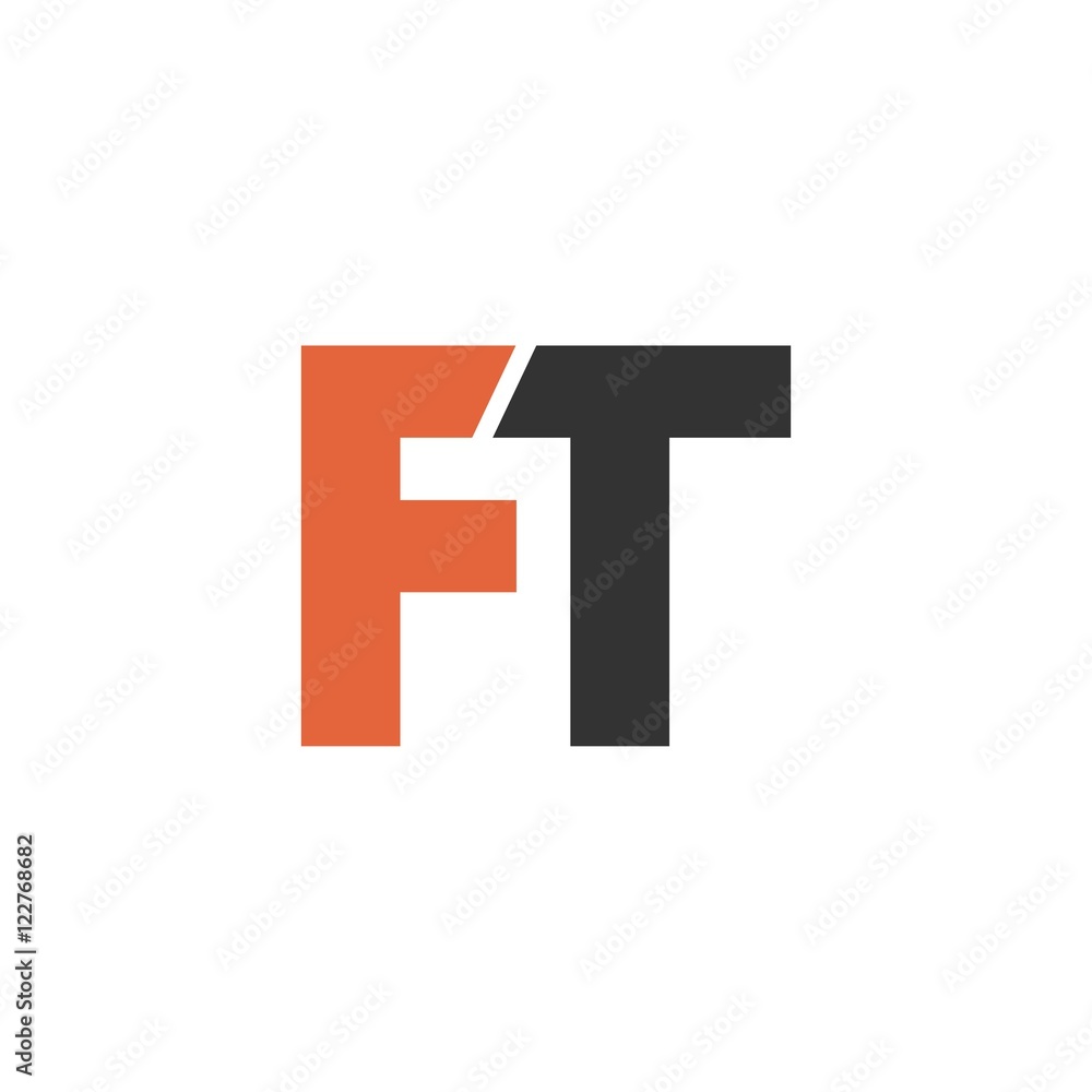 Fototapeta premium FT letter initial logo design
