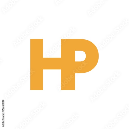 HP letter initial logo design