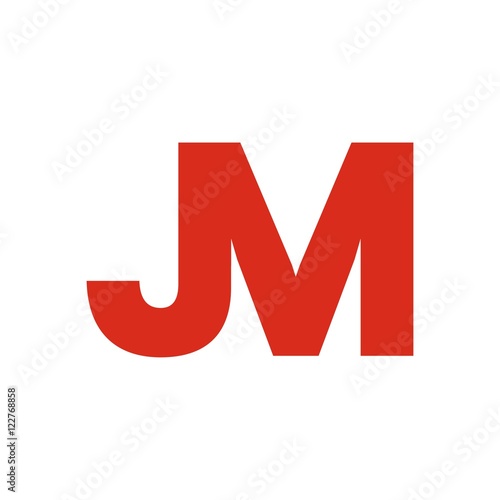 JM letter initial logo design