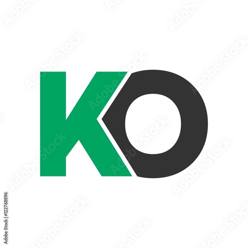 KO letter initial logo design