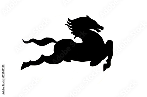 silhouette du cheval