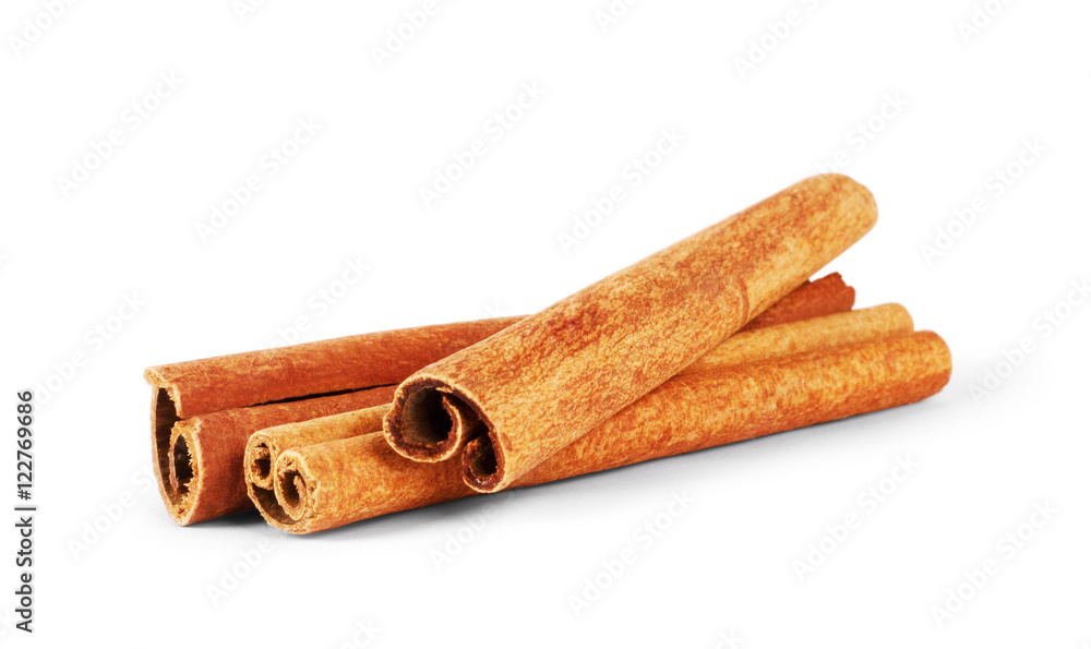 Cinnamon sticks isolated on white background Cinnamon sticks isolated on white background