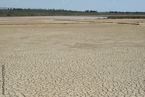 Global warming.Part of drought cracked desert landscape
