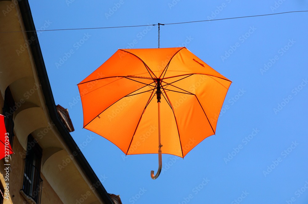 color umbrella for urban decor