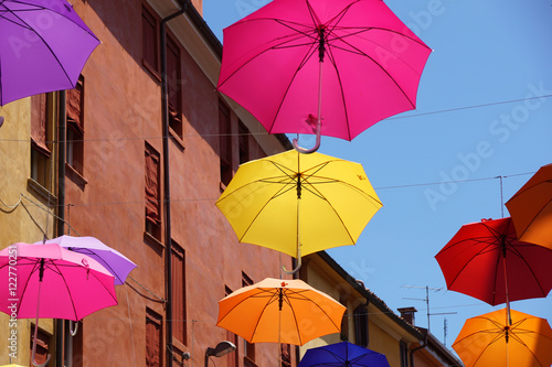color umbrella for urban decor