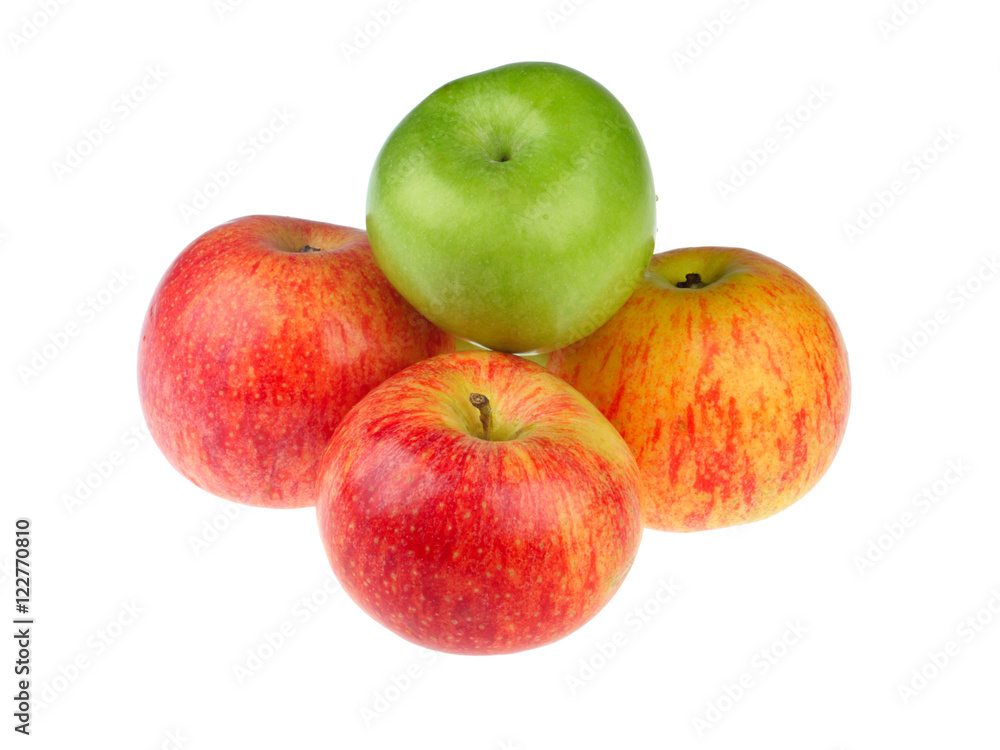 fresh colorful apples isolated on white background fresh colorful apples isolated on white background