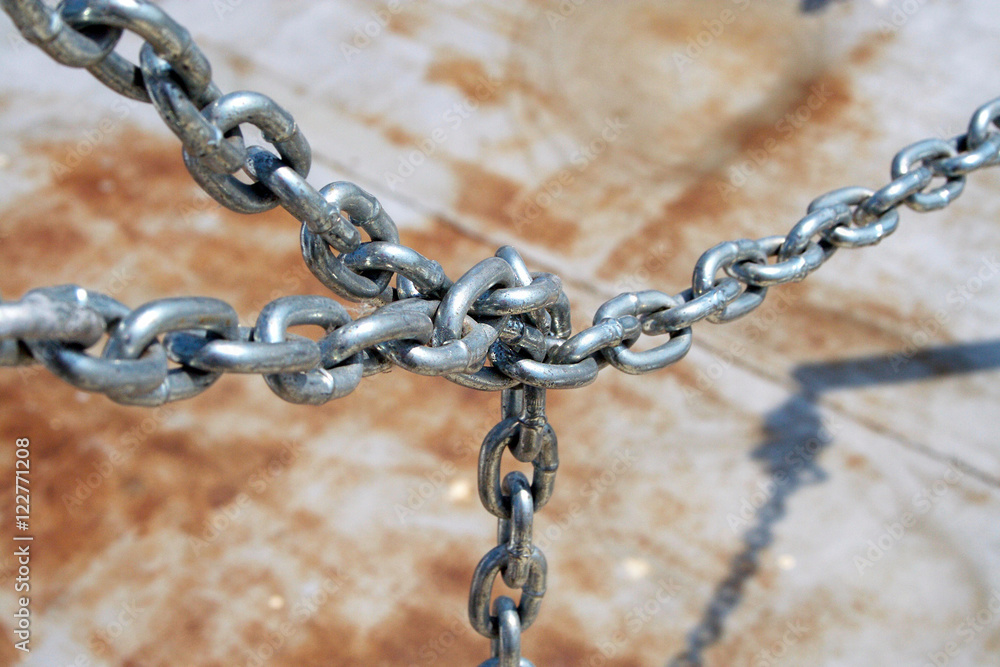 Metal chain. Metal chain.