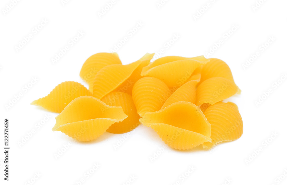 Pasta shells isolated with white background Pasta shells isolated with white background
