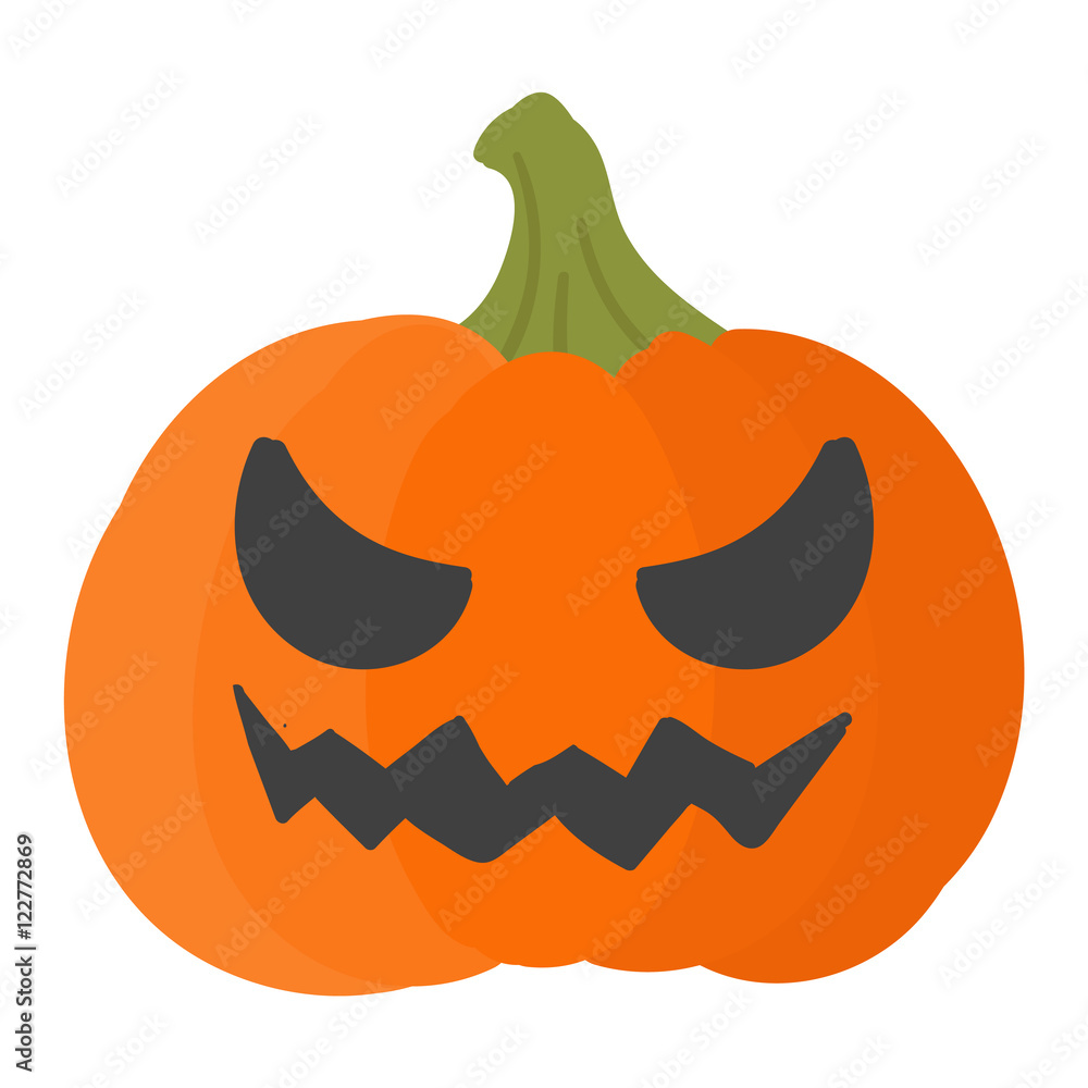 Naklejka premium Pumpkin head vector illustration