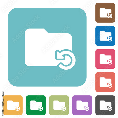 Flat undo folder operation icons