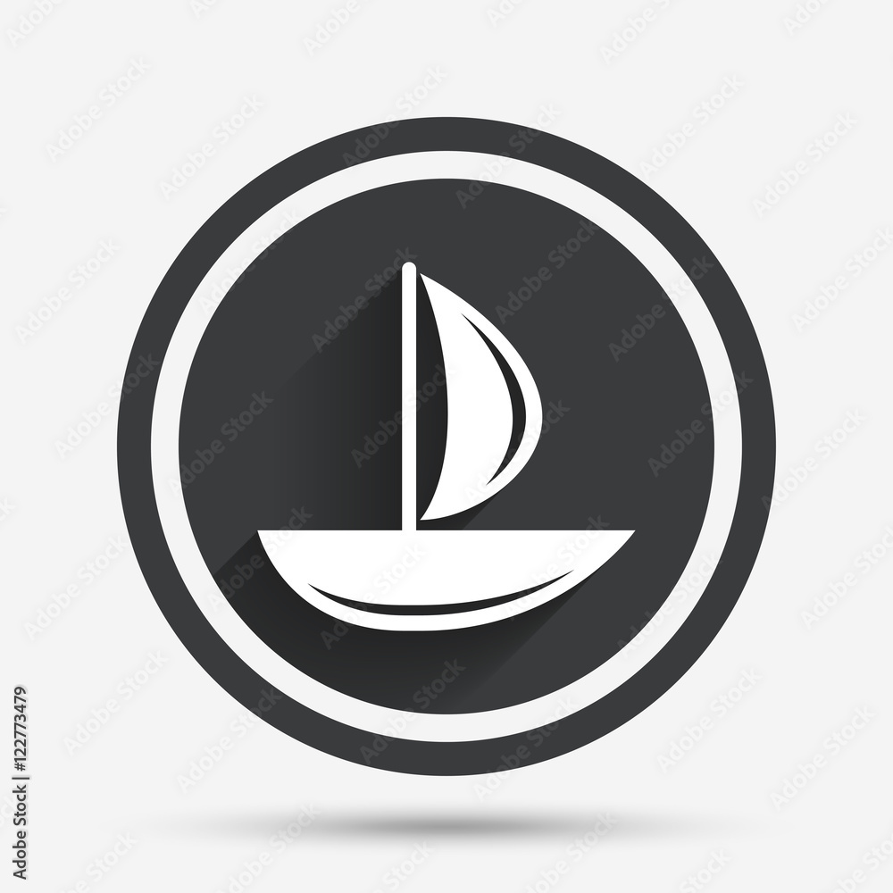 Sail boat icon. Ship sign. Sail boat icon. Ship sign.