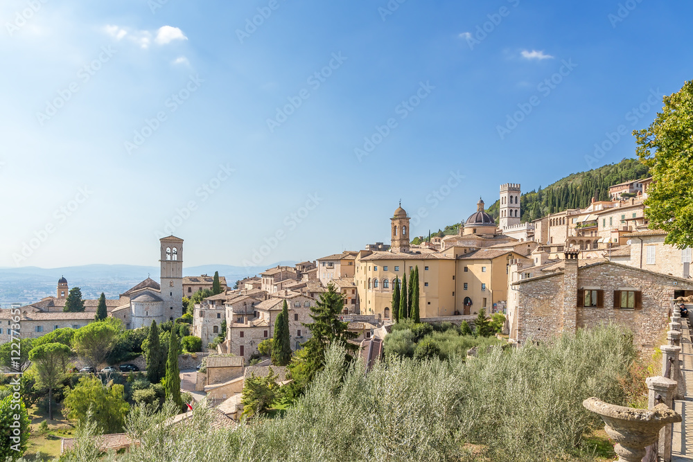 Assisi, Italy. A scenic view of the city
