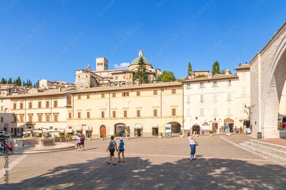 Assisi, Italy. The area in the old town