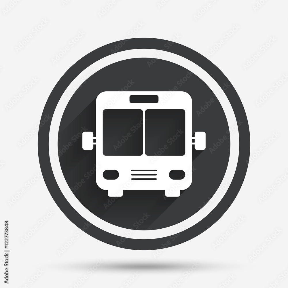 Bus sign icon. Public transport symbol. Bus sign icon. Public transport symbol.