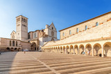 Assisi, Italy. Basilica of St. Francis, XIII century and a portico, XV century. Included in the list of UNESCO