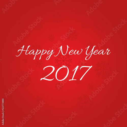 New year pattern. Snowflakes on a red background. Vector.
