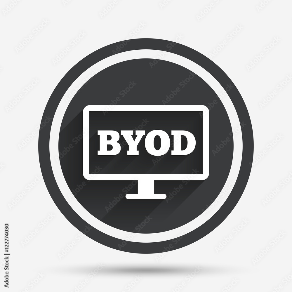 BYOD sign icon. Bring your own device symbol. BYOD sign icon. Bring your own device symbol.