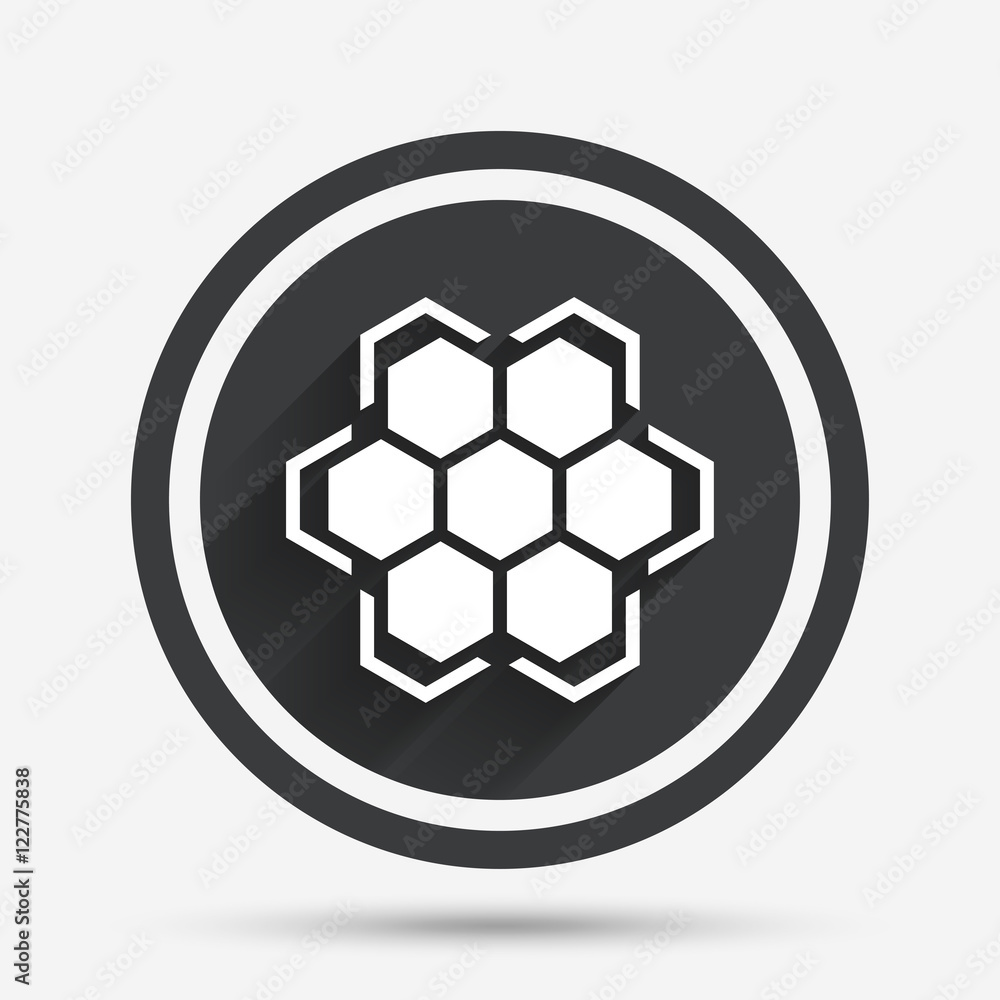 Honeycomb sign icon. Honey cells symbol. Honeycomb sign icon. Honey cells symbol.