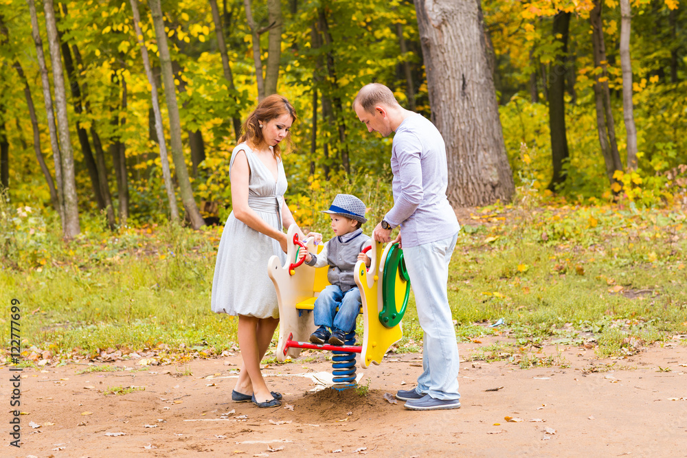 Fototapeta premium Child Playing on the Playground.
