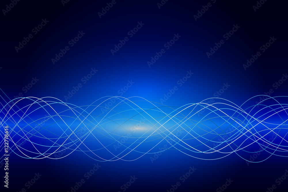 Abstract resonance wave background. Vector illustration. - obrazy, fototapety, plakaty 