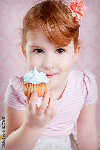 Portrait of lovely little girl smiling looking at camera.