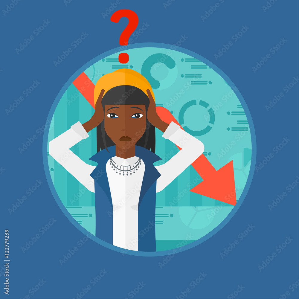 Bankrupt clutching his head vector illustration. Bankrupt clutching his head vector illustration.