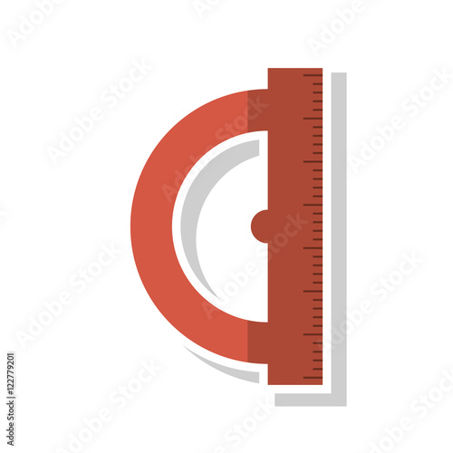 Ruler object icon. School supply tool instrument and education theme. Isolated design. Vector illustration