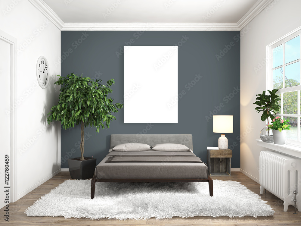 Fototapeta premium Modern bright interior . 3D rendering