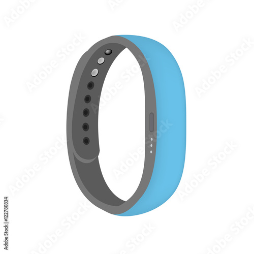 baby blue color smart band vector isolated
