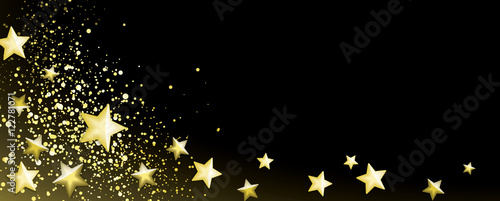 Black and gold banner