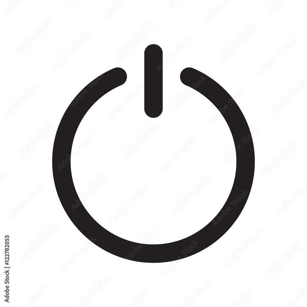 Line icon shut down. Vector illustration. Line icon shut down. Vector illustration.